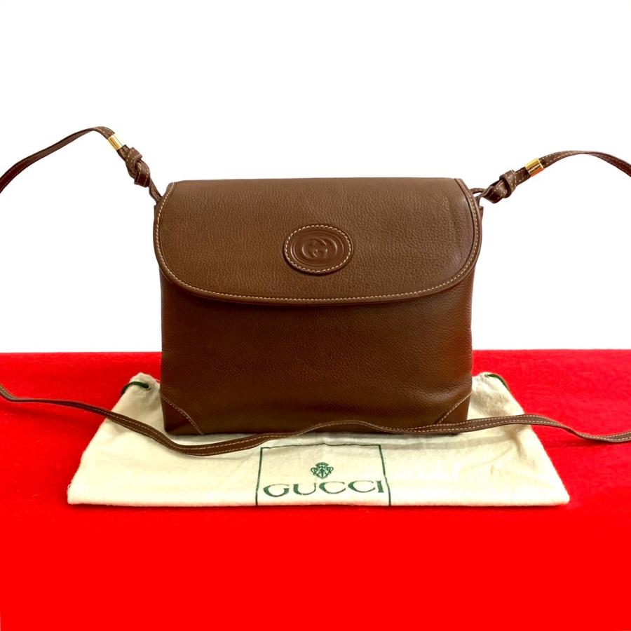 【超希少】OLD GUCCI オールドグッチショルダーバッグ ヴィンテージ 本革 GUCCI（グッチ） 極 美品 袋付き オールドグッチ ヴィンテージ GG ロゴ