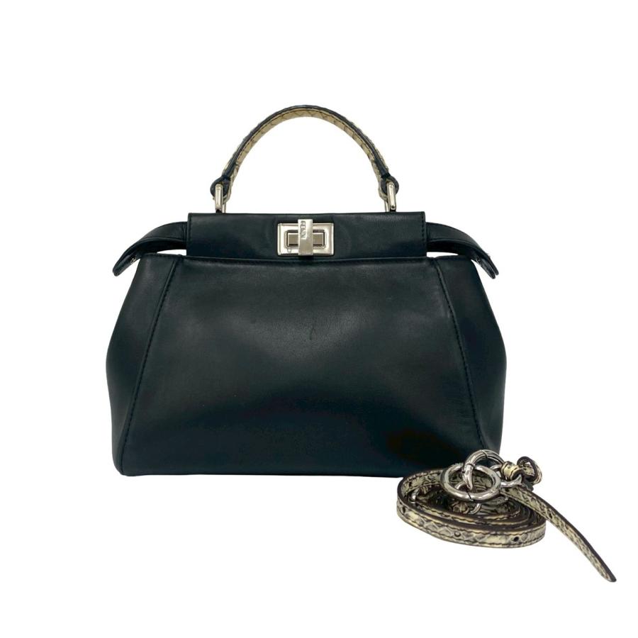 FENDI（フェンディ） 極 美品 ピーカブー モンスター パイソン レザー