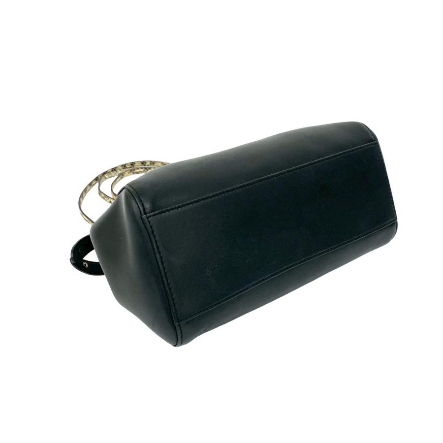 FENDI フェンディ ピーカブー セレリア パイソン 2way ハンドバッグ ショルダーバッグ クロスボディ エキゾチックレザー イエロー ブラック 黄色 黒色 希少 肩掛け 斜め掛け FENDI（フェンディ） 極 美品 ピーカブー モンスター パイソン レザー