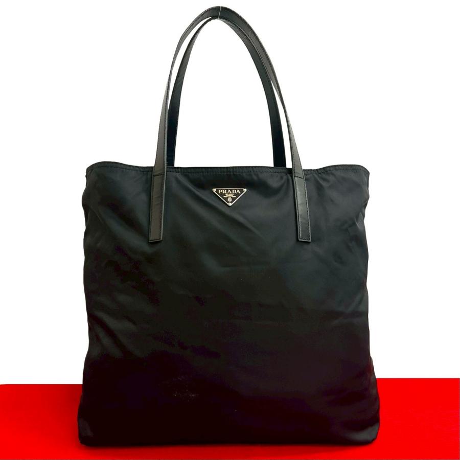 PRADA（プラダ） 極 美品 三角ロゴ 金具 レザー 本革 テスート