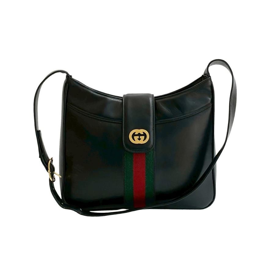 GUCCI グッチ GGキャンバス シェリーライン ショルダーバッグ ロゴ GUCCI（グッチ） 極 美品 オールドグッチ ヴィンテージ シェリーライン