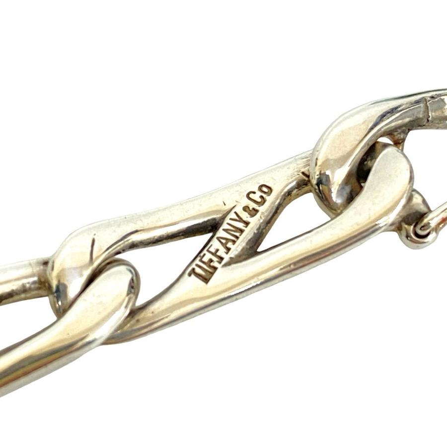 Tiffany シルバー ステンレススチール リンクチェーンブレスレット TIFFANY&Co.（ティファニー） 極 美品 クリップ シェイプ リンク