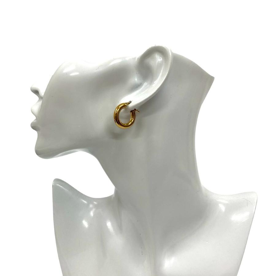 極 美品 BOTTEGA VENETA ボッテガヴェネタ フープ ピアス シルバー925