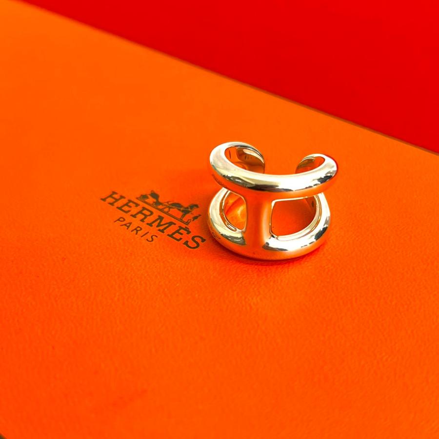 HERMES（エルメス） 極 美品 オスモズ GM シルバー925 リング 指輪 13