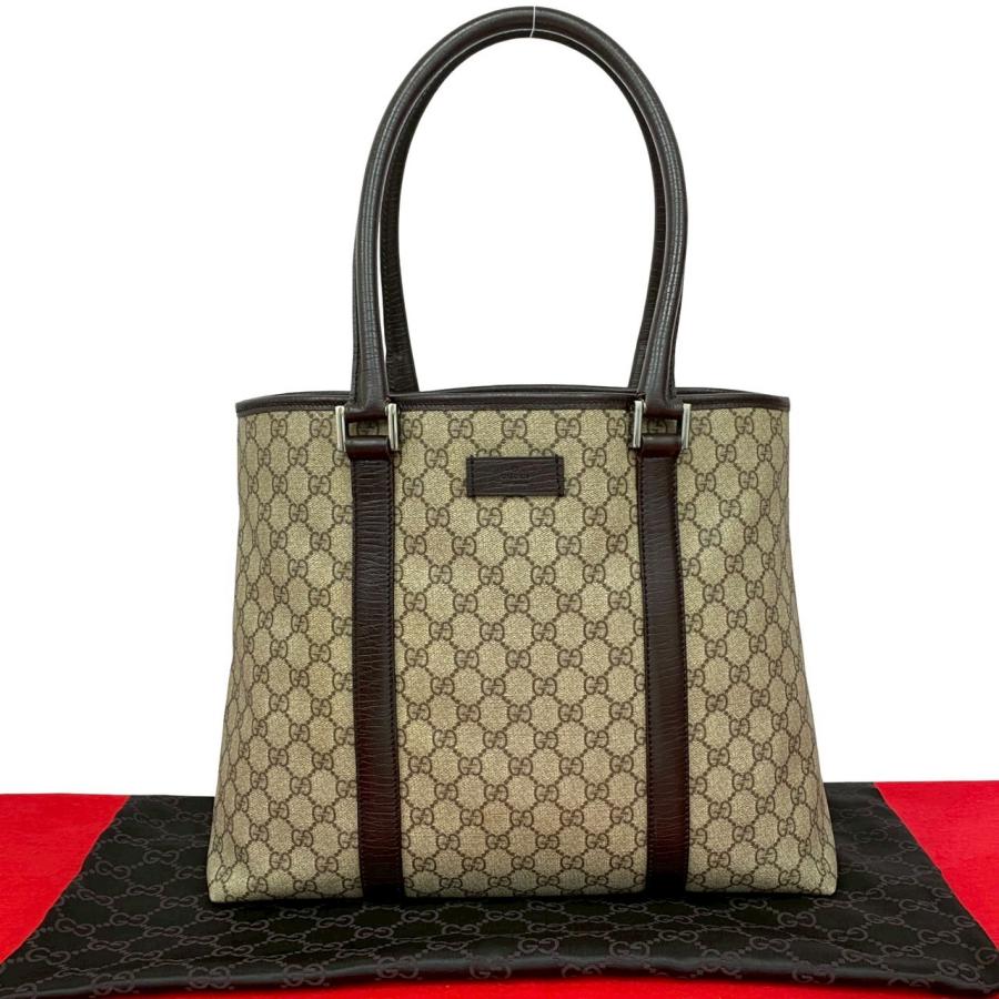 GUCCI（グッチ） 極 美品 袋付き GG スプリーム GG 柄 レザー 本革 