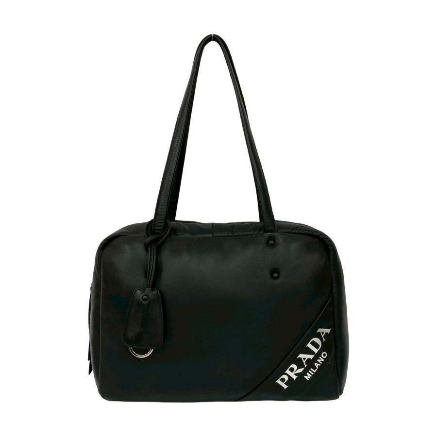 PRADA（プラダ） 極 美品 希少品 ロゴ レザー 本革 トートバッグ セミ