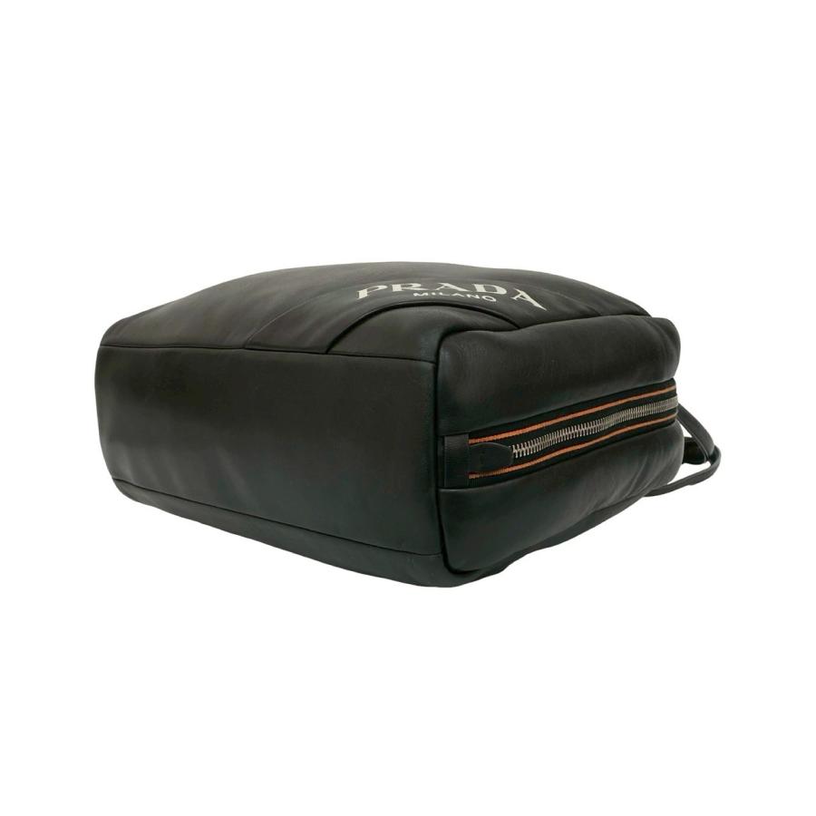 極美品 PRADA プラダ ボストンバッグ ショルダーバッグ バッグ 黒 PRADA（プラダ） 極 美品 希少品 ロゴ レザー 本革 トートバッグ セミ