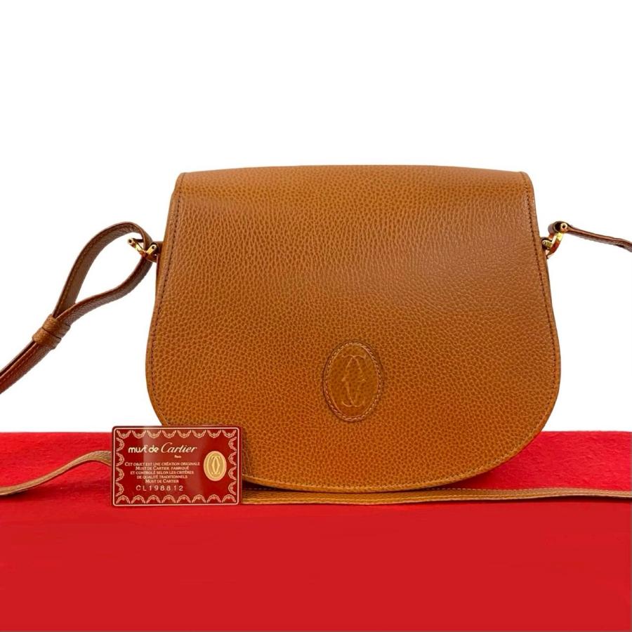 カルティエ マストライン ショルダーバッグ カード付き Cartier（カルティエ） ほぼ未使用 希少品 カード付 マストライン
