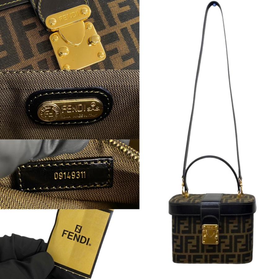 美品】FENDI フェンディ ズッカ 2way ショルダーバッグ ヴァニティ