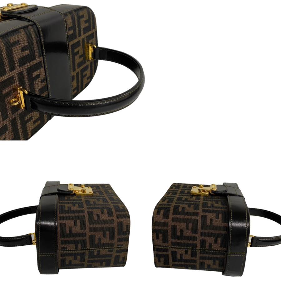 FENDI（フェンディ） 極 美品 箱 袋付き ズッカ 柄 ロゴ レザー 本革