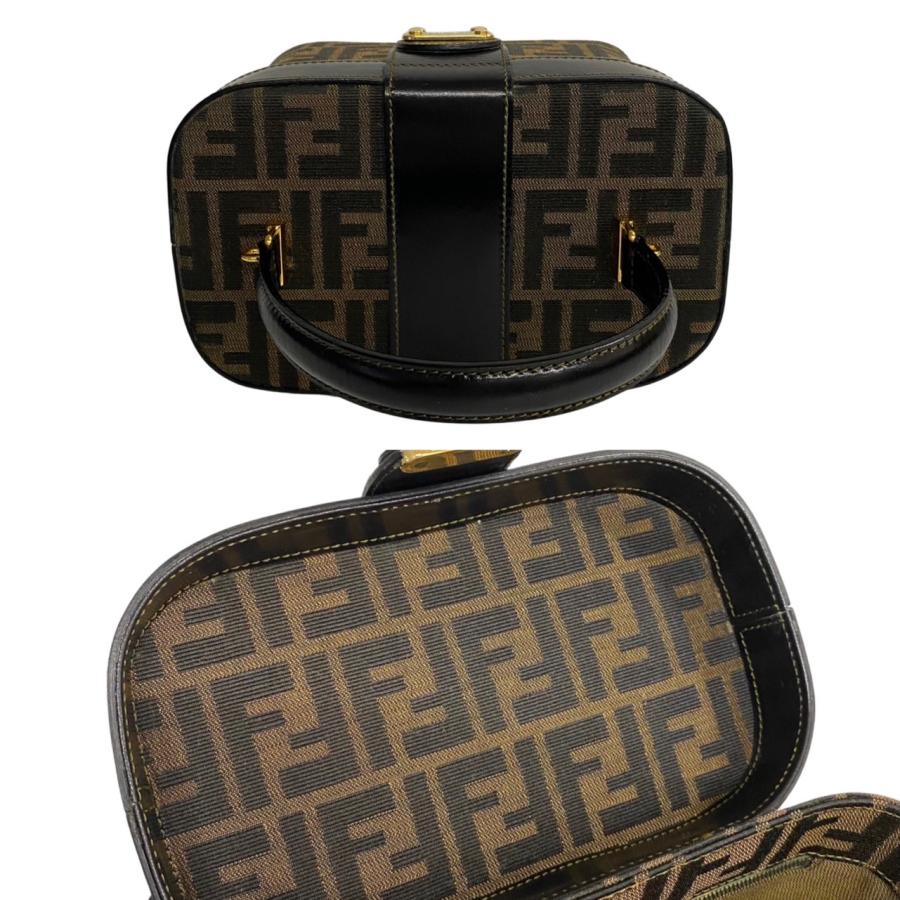 FENDI（フェンディ） 極 美品 箱 袋付き ズッカ 柄 ロゴ レザー 本革