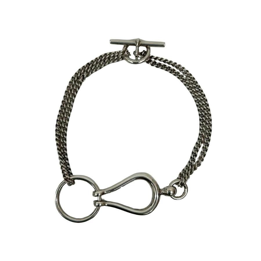 HERMES シルバー ブラック バングル HERMES エルメス クリックH バングル シルバー ブラック【中古】