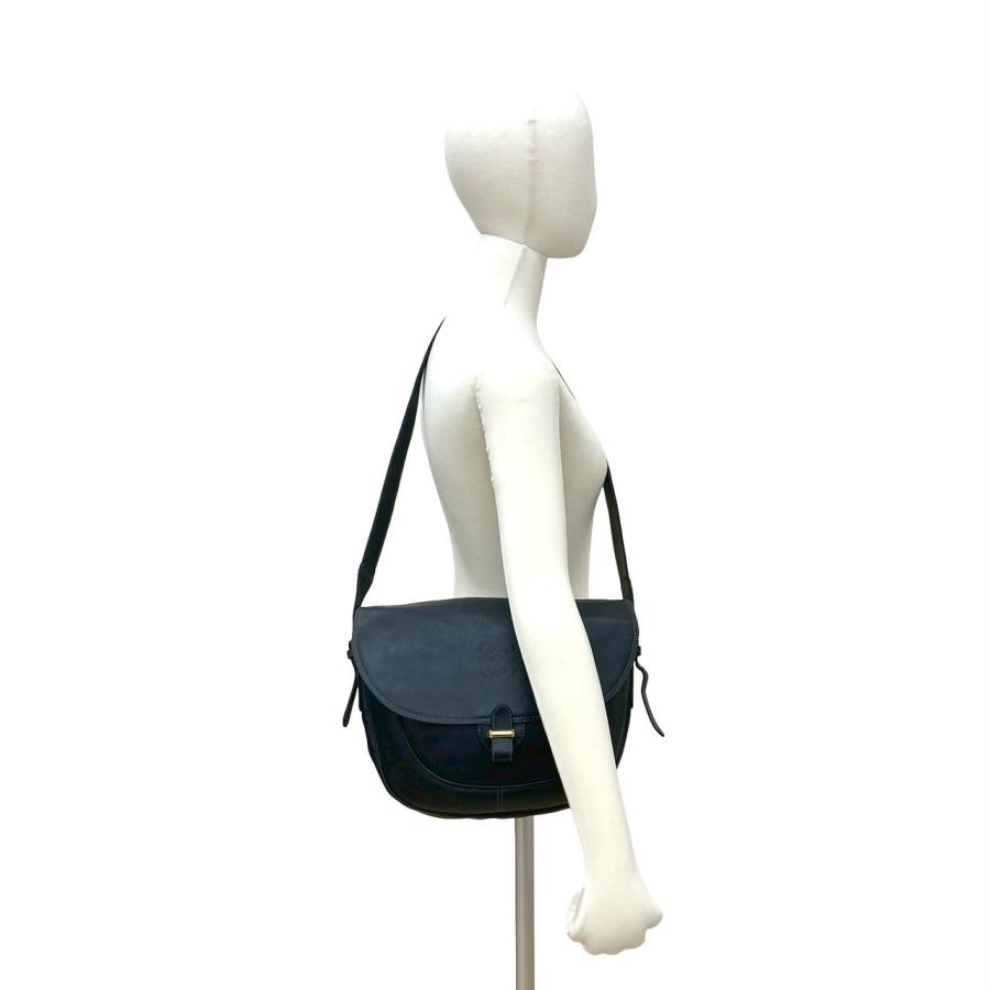 LOEWE（ロエベ） 極 美品 ヴィンテージ アナグラム ロゴ レザー 本革