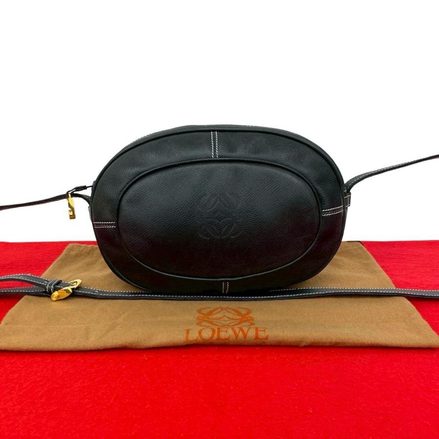 [極美品] LOEWE ヴィンテージハンドバッグ 袋付き　アナグラムロゴ LOEWE（ロエベ） 極 美品 袋付き ヴィンテージ アナグラム ロゴ レザー