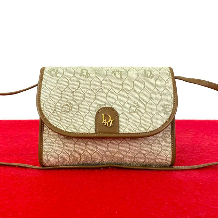 極 美品 Christian Dior ディオール ハニカム 柄 ロゴ レザー 本
