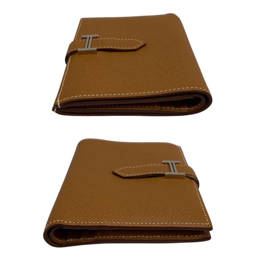未使用保管品 希少品 Y刻印 HERMES エルメス ベアン コンパクト ヴォーエプソン レザー 本革 二つ折り 財布 ウォレット ブラウン 28030 HERMES - 未使用保管品 希少品 Y刻印 HERMES エルメス ベアン