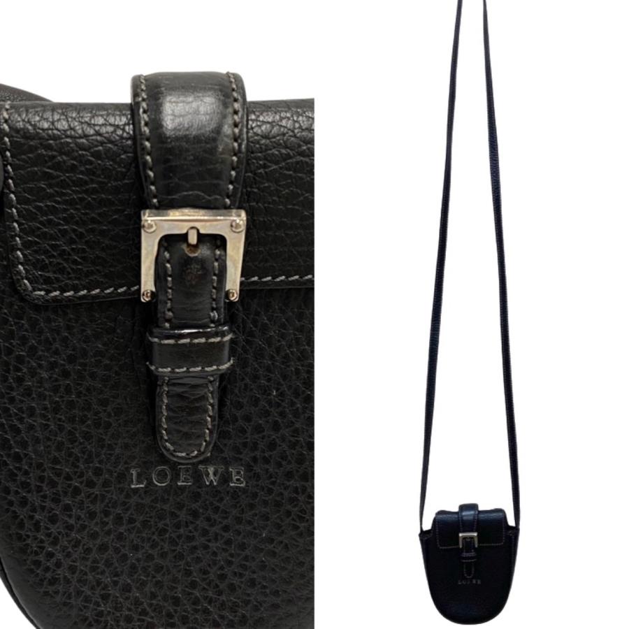 LOEWE（ロエベ） 極 美品 希少品 ロゴ 刻印 レザー 本革 ミニ
