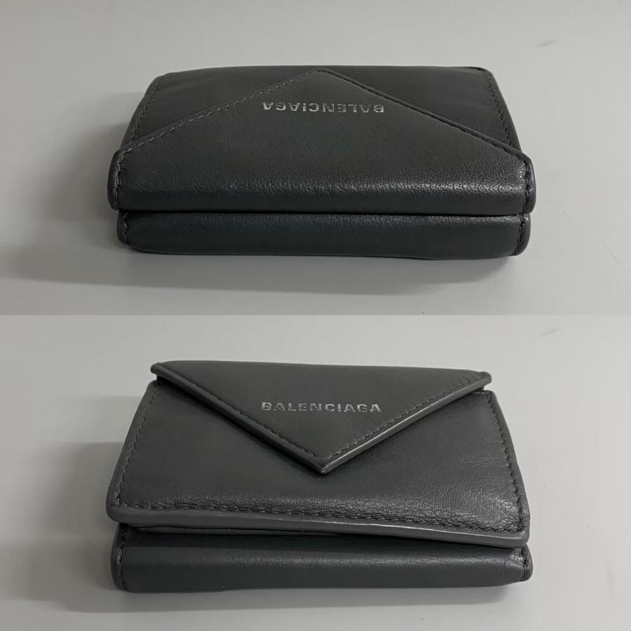 美品 レア BALENCIAGA バレンシアガ ロゴ ペーパーミニウォレット 