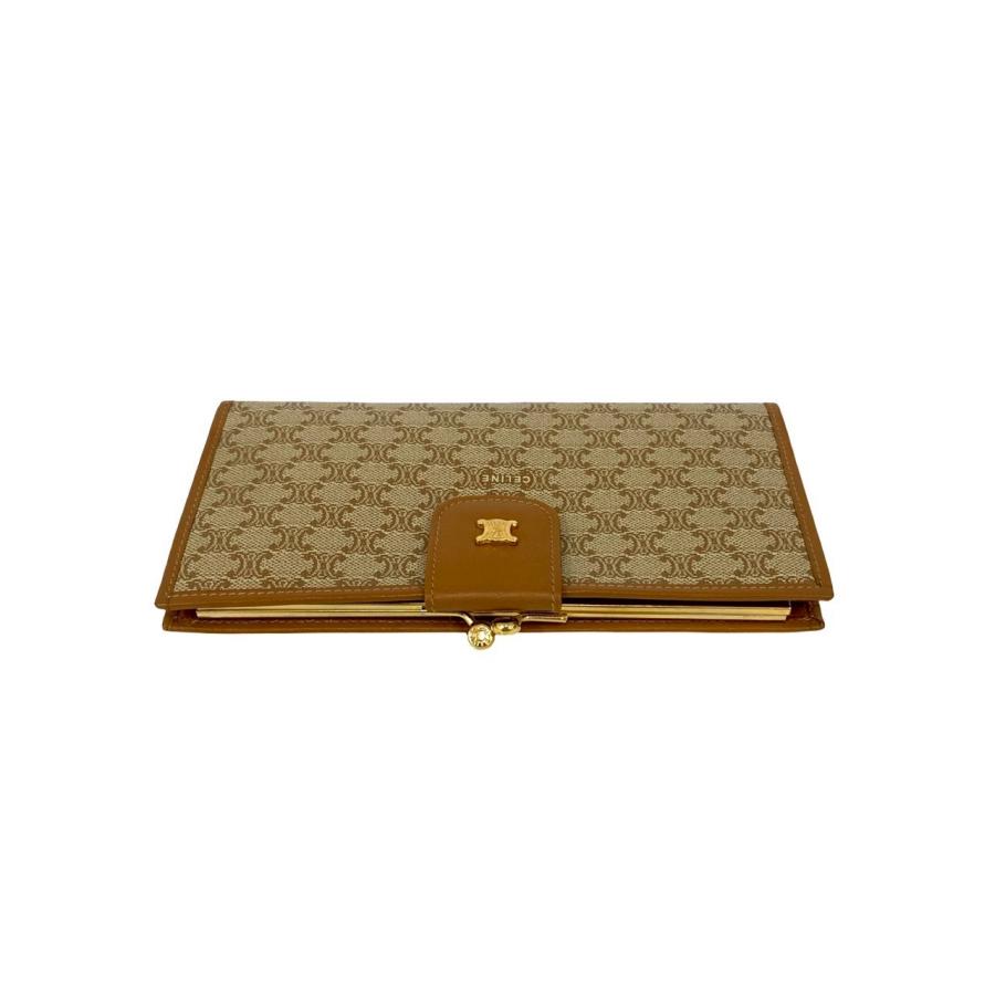 極美品　CELINE セリーヌ　二つ折り財布　トリオンフ　マカダム柄　ブラウン CELINE（セリーヌ） 極 美品 ヴィンテージ マカダム 柄 トリオンフ