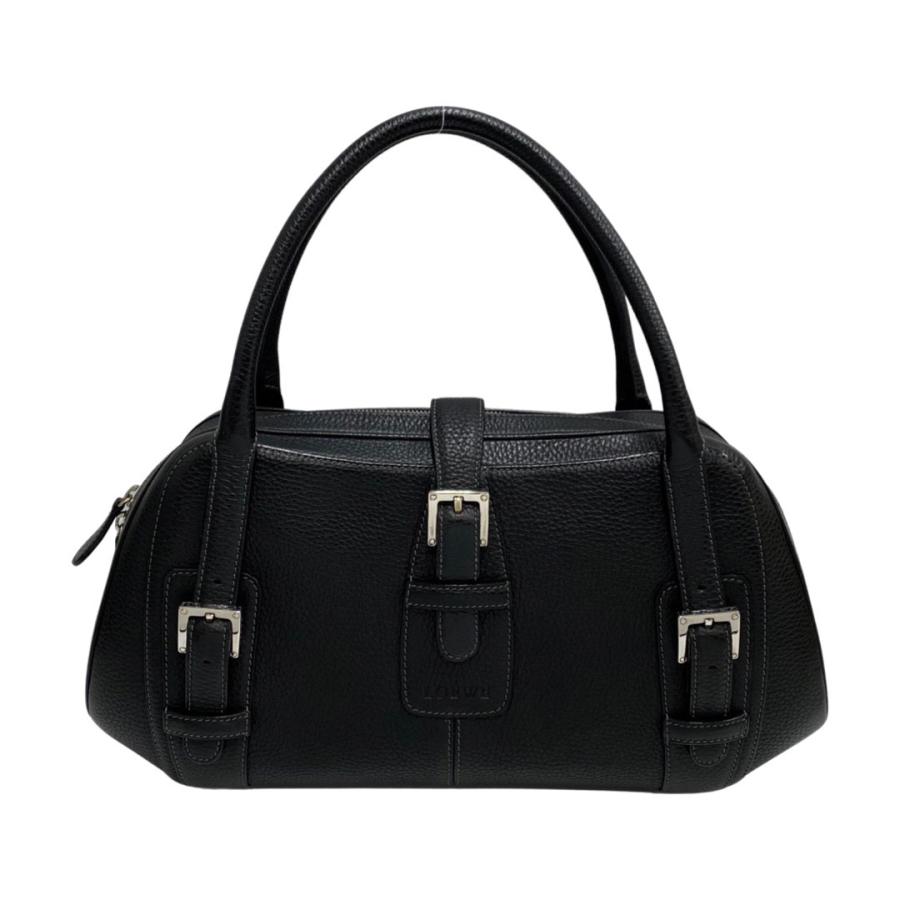 LOEWE（ロエベ） 極 美品 希少品 センダ ロゴ 型押し レザー 本革