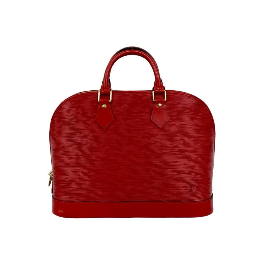 値下げ❗️louis vuittonエピレザー 赤 ハンドバッグ 保存袋あり‼️ LOUIS VUITTON（ルイ・ヴィトン） 極 美品 袋 鍵付き アルマ エピ