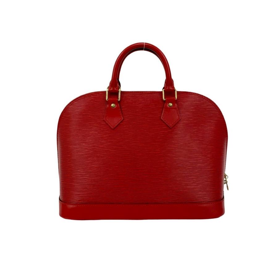 値下げ❗️louis vuittonエピレザー 赤 ハンドバッグ 保存袋あり‼️ LOUIS VUITTON（ルイ・ヴィトン） 極 美品 袋 鍵付き アルマ エピ