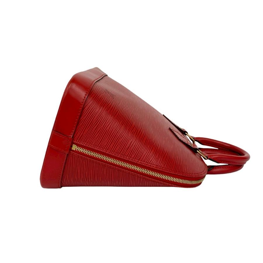 値下げ❗️louis vuittonエピレザー 赤 ハンドバッグ 保存袋あり‼️ LOUIS VUITTON（ルイ・ヴィトン） 極 美品 袋 鍵付き アルマ エピ