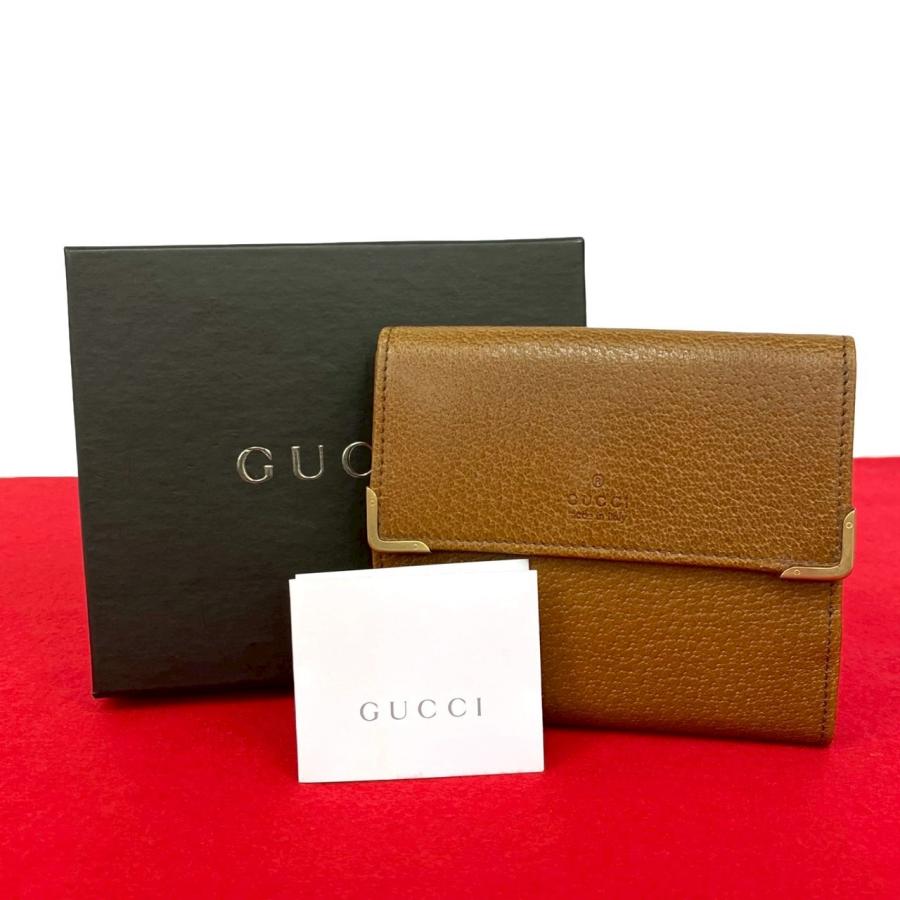 GUCCI（グッチ） 極 美品 希少品 保存箱付き レザー 本革 二つ折り