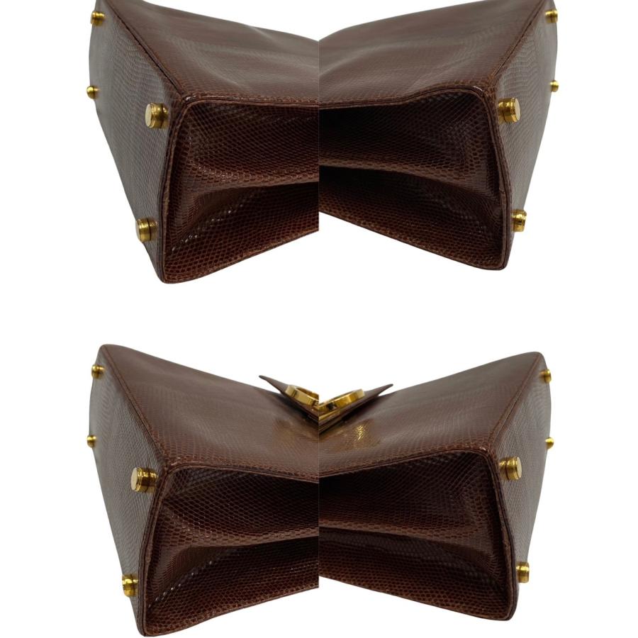 極 美品 Salvatore Ferragamo フェラガモ ガンチーニ 金具 レザー 本革 