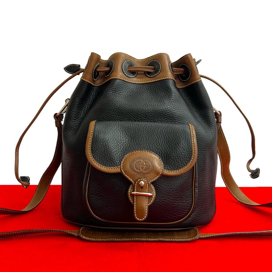 GUCCI（グッチ） 極 美品 オールドグッチ ヴィンテージ GG ロゴ レザー 