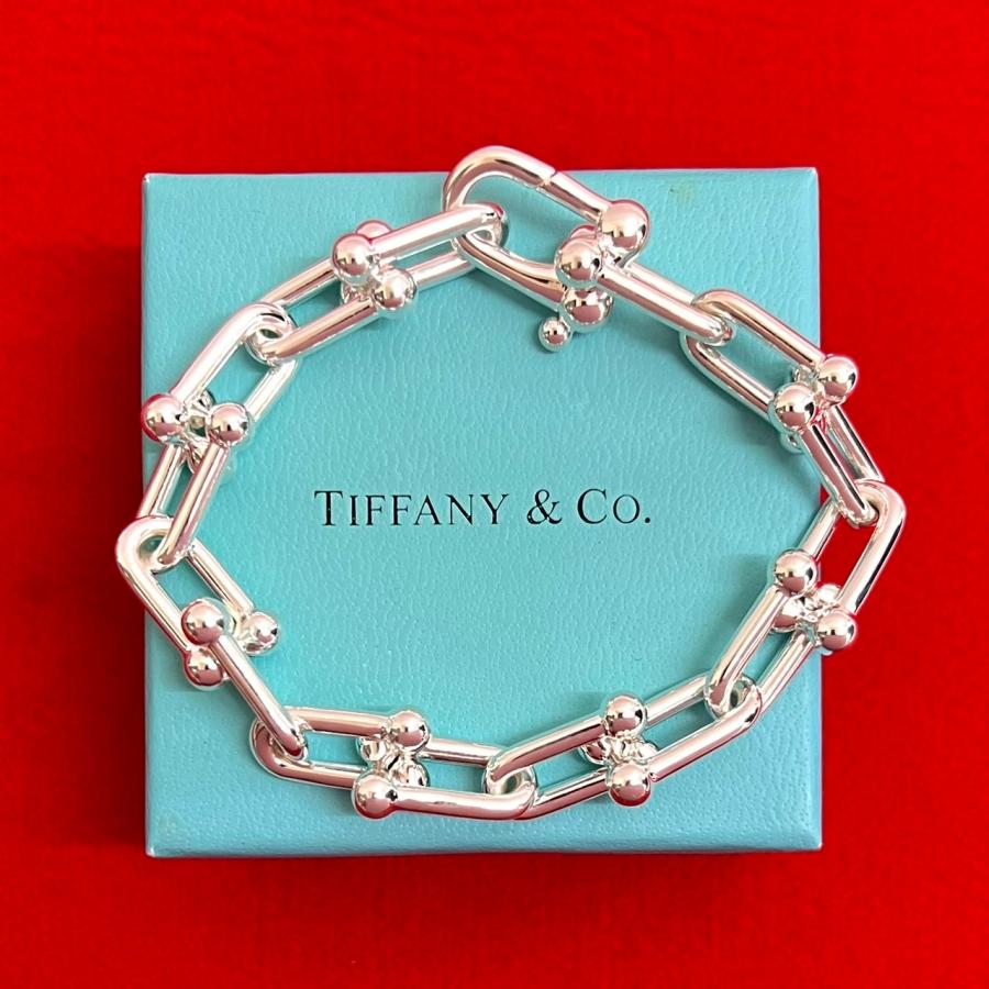 ◎Tiffany & Co. ティファニー シルバーバングル ブレスレット925 TIFFANY&Co.（ティファニー） 極 美品 ハードウェア ラージ リンク