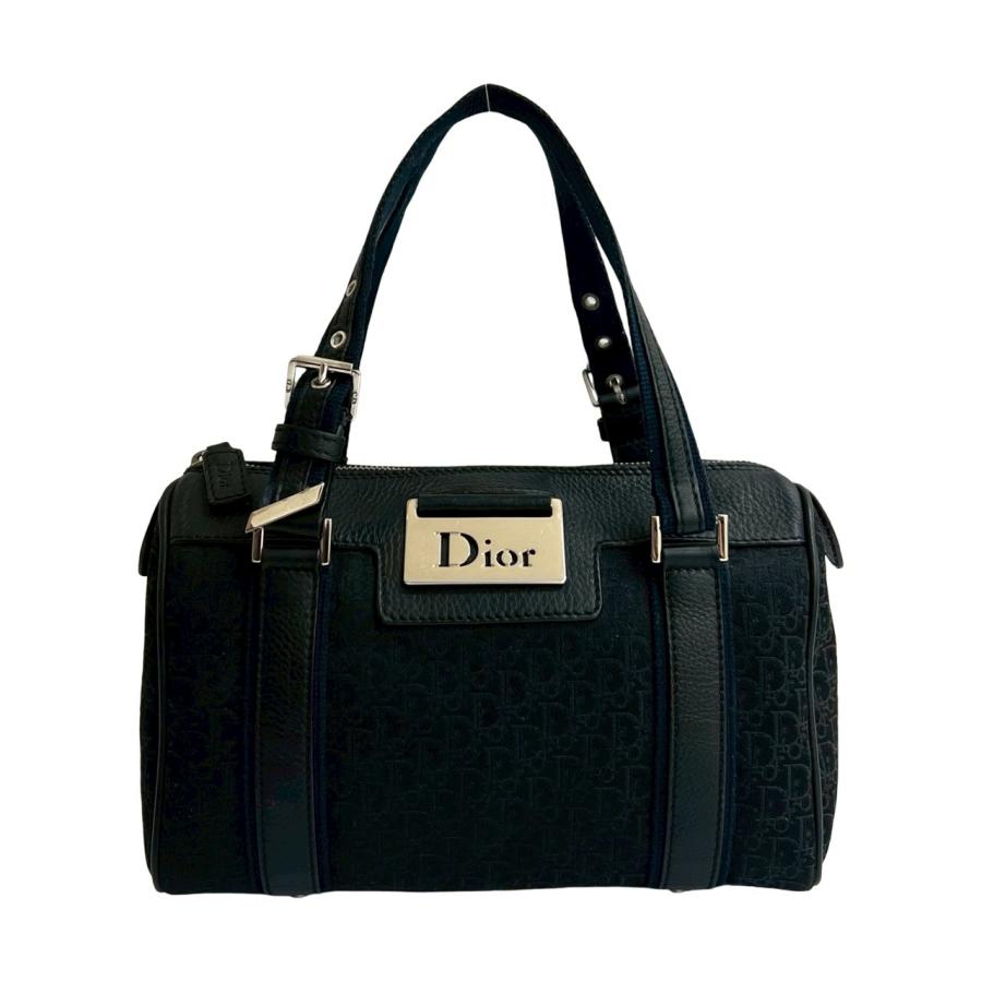 極 美品 Christian Dior ディオール トロッター 柄 キャンバス レザー 