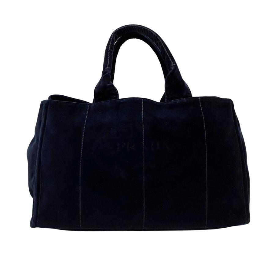 prada 三角ロゴ ハンドバッグ プラスチックハンドル ダークネイビー PRADA 極 美品 レア 希少品 カード付 プラダ 三角ロゴ 金具