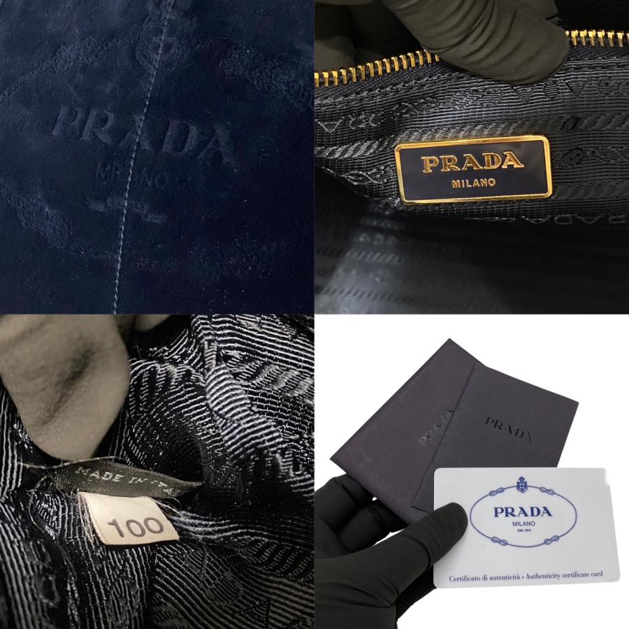 PRADA（プラダ） 極 美品 レア 希少品 カード付 三角ロゴ 金具 カナパ