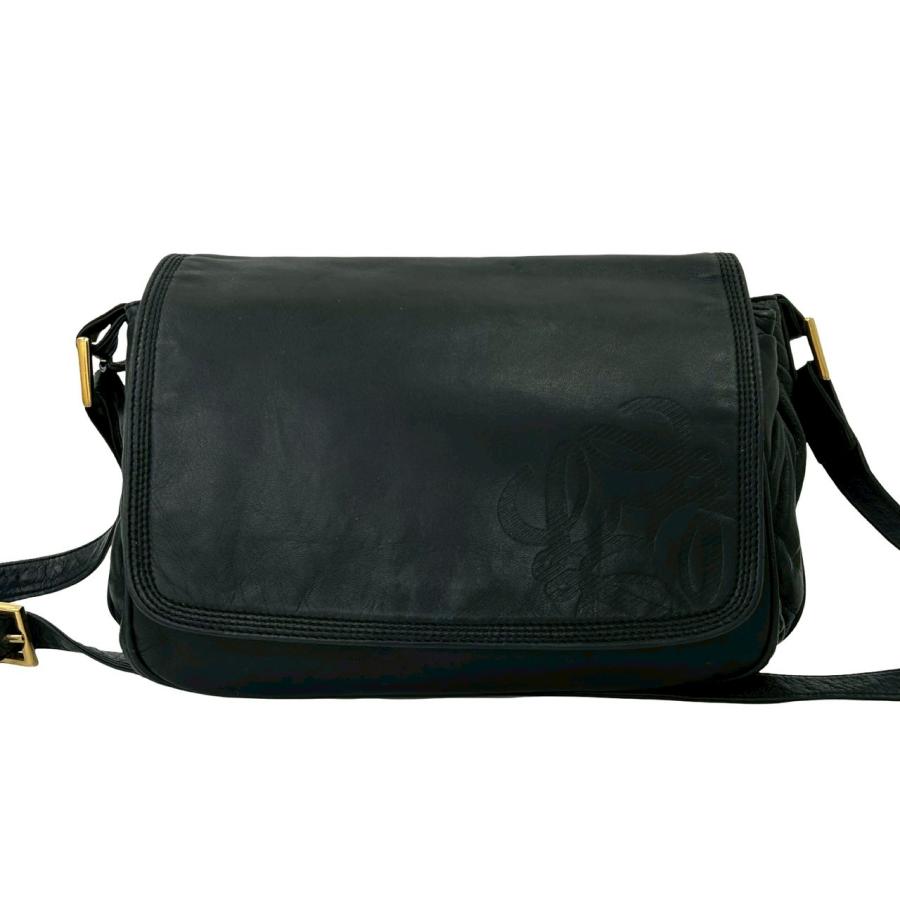 LOEWE（ロエベ） 極 美品 ヴィンテージ アナグラム ロゴ 刻印 ナッパ