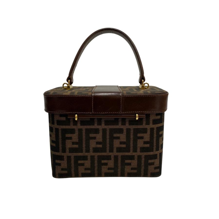 FENDI 極 美品 フェンディ ズッカ柄 バニティバッグ キャンバス FENDI 極 美品 フェンディ ズッカ柄 バニティバッグ キャンバス