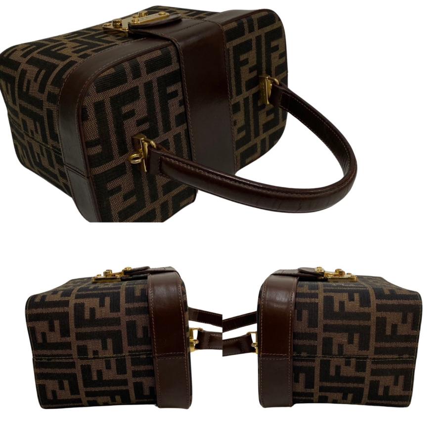 FENDI 極 美品 フェンディ ズッカ柄 バニティバッグ キャンバス FENDI 極 美品 フェンディ ズッカ柄 バニティバッグ キャンバス