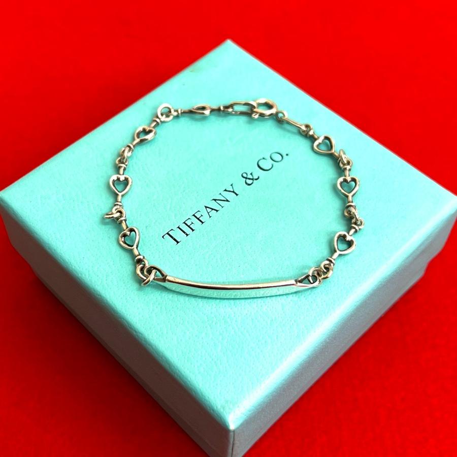 TIFFANY&Co.（ティファニー） 極 美品 ハートリンク ID ブレスレット