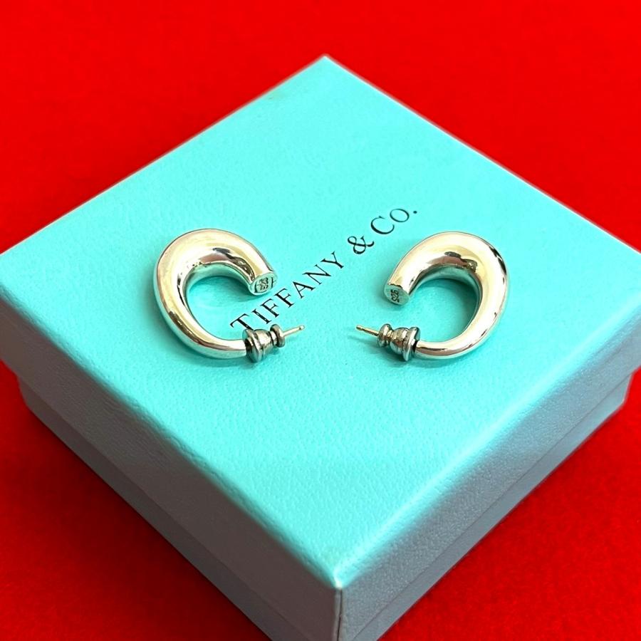 TIFFANY&Co.（ティファニー） 極 美品 ハーフフープ Jフープ ピアス