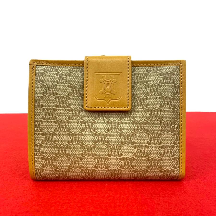 CELINE セリーヌ マカダム ブラゾン トリオンフ柄　二つ折り財布　未使用 CELINE（セリーヌ） 未使用保管品 ヴィンテージ マカダム ブラゾン