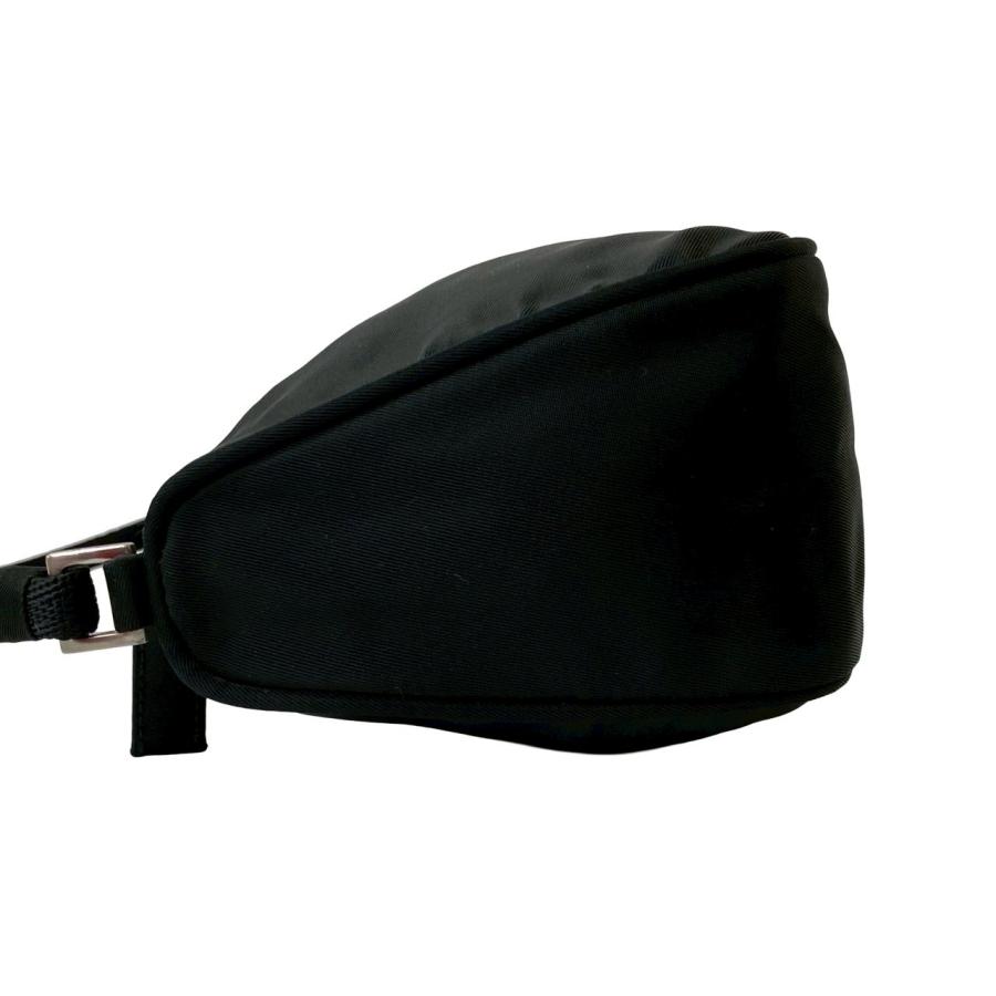 プラダ　PRADA　ボディバッグ　テスートナイロン　三角プレート　黒 PRADA（プラダ） 極 美品 三角ロゴ 金具 プレート テスート ナイロン