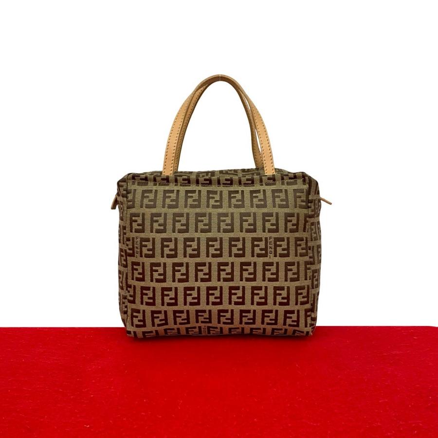 ✨極美品✨☘️FENDI☘️✨アクセサリーポーチ✨ミニハンドバッグ✨ズッキーノ✨ ✨極美品✨☘️FENDI☘️✨アクセサリーポーチ✨ミニハンドバッグ