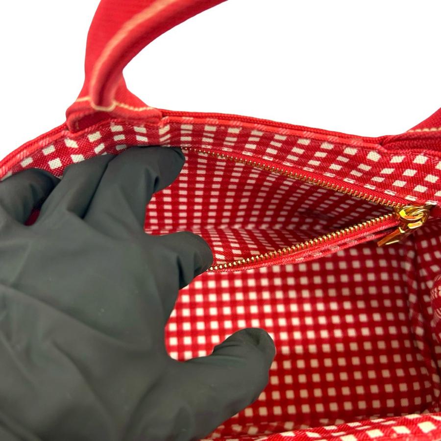 PRADA（プラダ） ほぼ未使用 袋付き カナパ ロゴ チェック柄