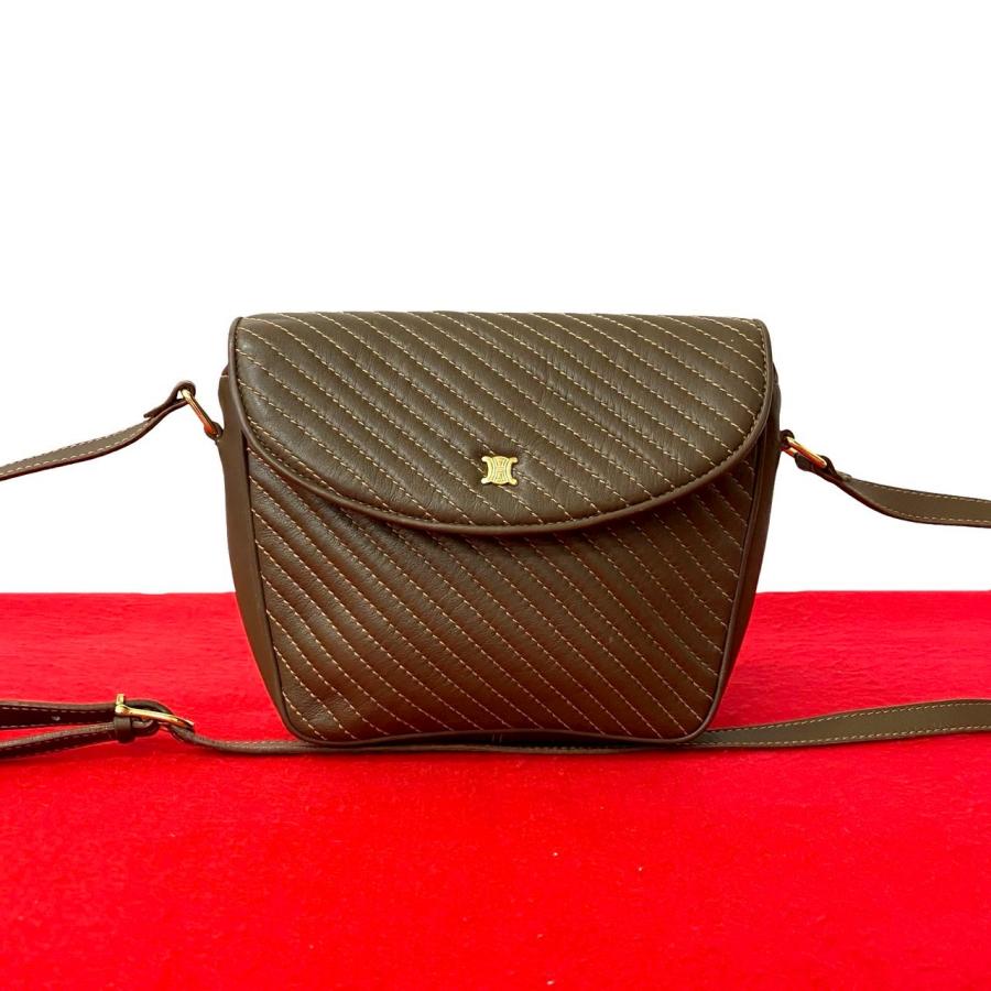 CELINE（セリーヌ） 極 美品 ヴィンテージ ブラゾン ロゴ 金具 レザー 