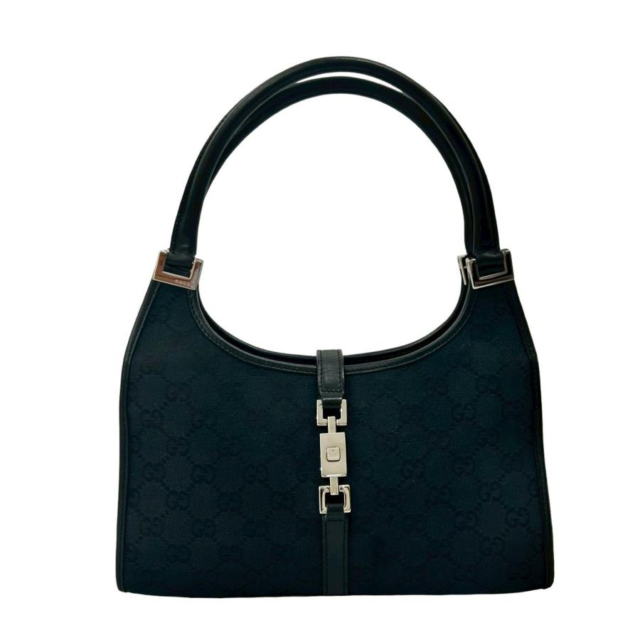GUCCI（グッチ） 極 美品 袋付き ジャッキー 金具 GG 柄 レザー 本革