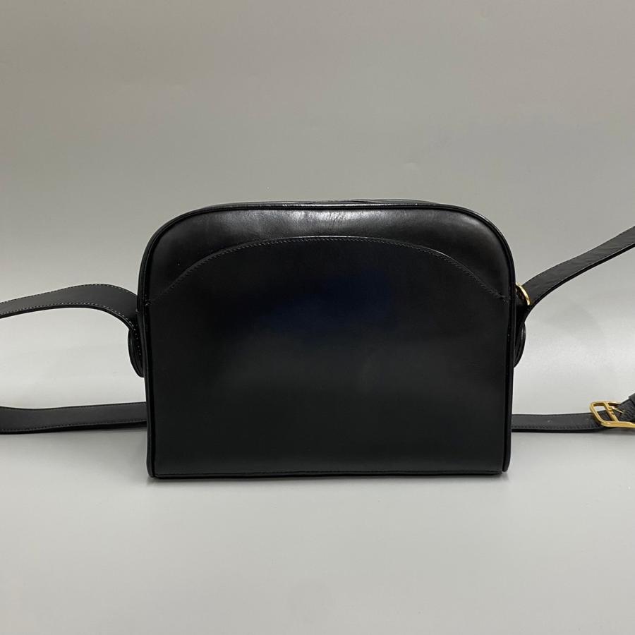 美品 保存袋付 CELINE セリーヌ スターボール ロゴ 金具 カーフ レザー 