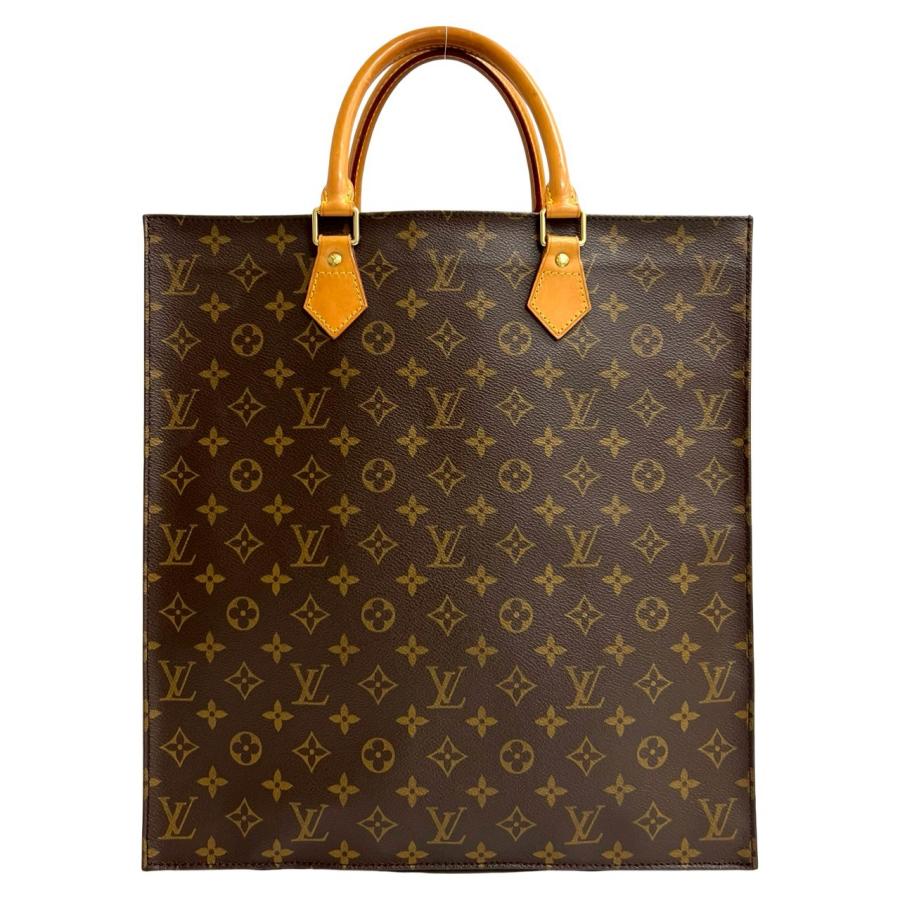 極 美品 LOUIS VUITTON ルイヴィトン ヴィンテージ サックプラ レザー ハンドバッグ トートバッグ ビジネスバッグ A4収納可 ブラウン 70604の画像