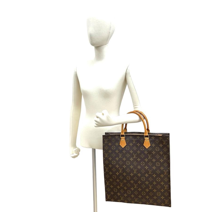 極 美品 LOUIS VUITTON ルイヴィトン ヴィンテージ サックプラ レザー ハンドバッグ トートバッグ ビジネスバッグ A4収納可 ブラウン 70604の画像
