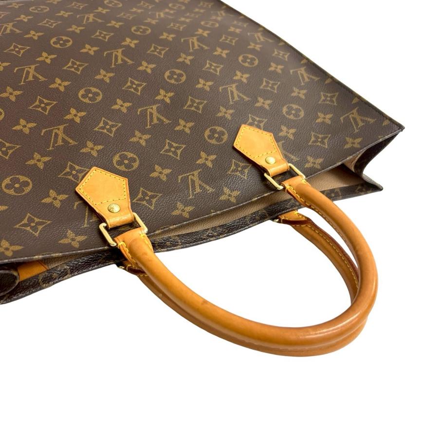 極 美品 LOUIS VUITTON ルイヴィトン ヴィンテージ サックプラ レザー ハンドバッグ トートバッグ ビジネスバッグ A4収納可 ブラウン 70604の画像