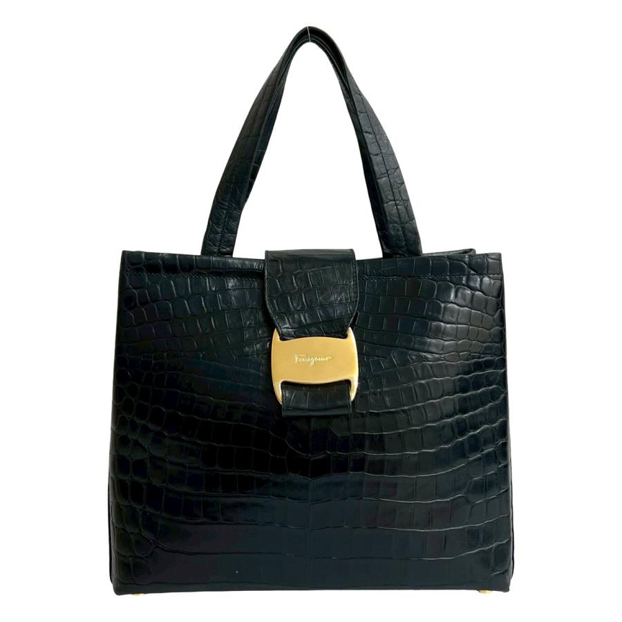 極 美品 Salvatore Ferragamo サルヴァトーレフェラガモ ヴァラ ロゴ